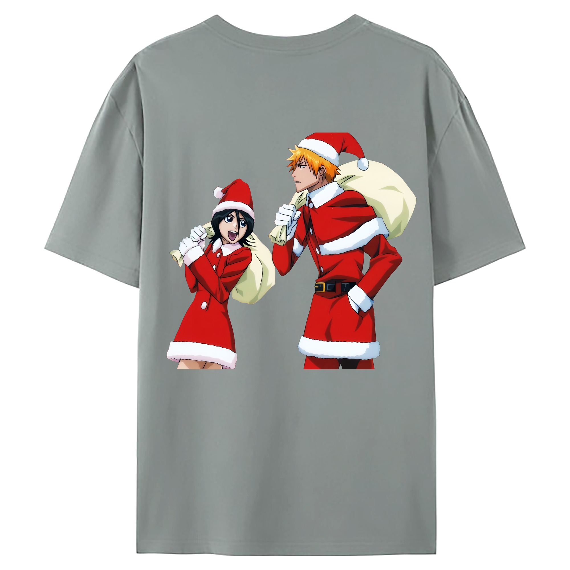 （画像用） ブリーチ 朽木ルキア BLEACH Kuchiki Rukia 綿100％ メンズ半袖Tシャツ（バックプリント） 通気性